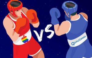 Apple Qualcomm boxers fight