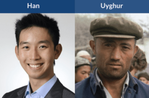 han chinese vs uyghur faces