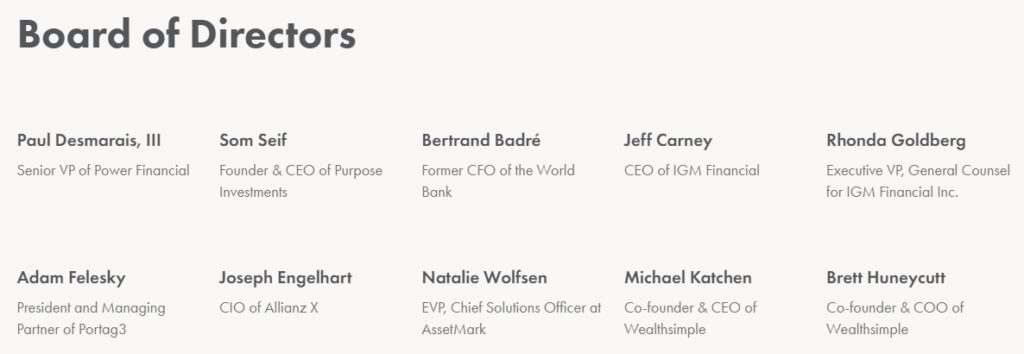 wealthsimple board of directors